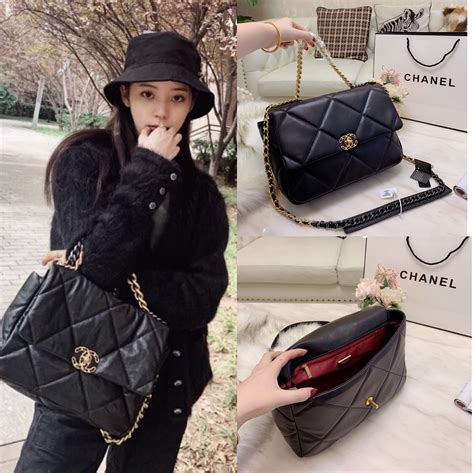 chanel 19 flap bag large|chanel 19 bag sizes.